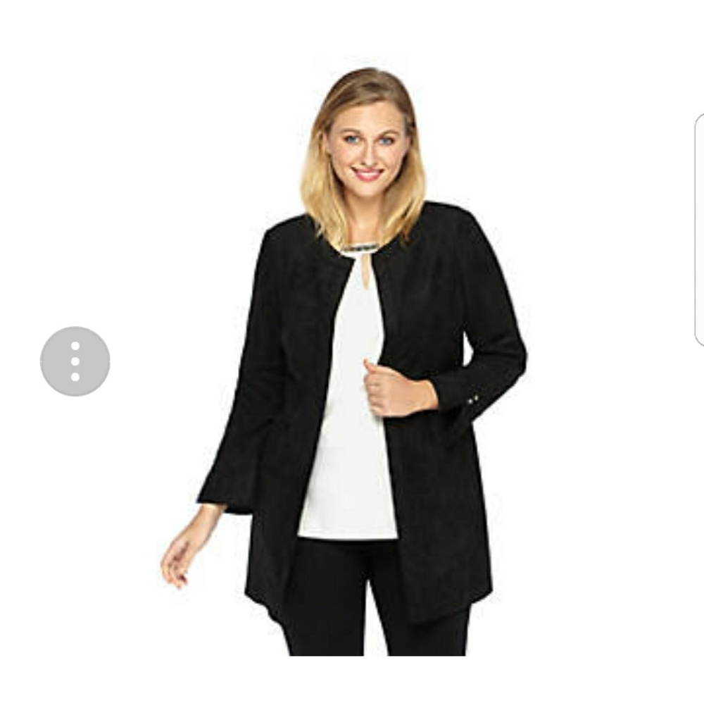 FAUX SUEDE DUSTER JACKET (NWT)